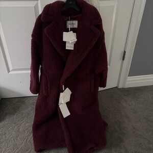 MaxMara Women's Deep Burgundy Teddy Jacket